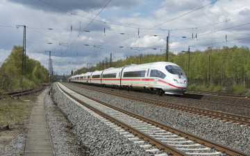 Картинка техника поезда локомотив рельсы состав