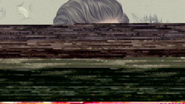 Обои картинки фото рисованное, люди, парень, взгляд, фон