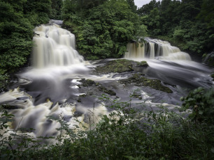 Картинка природа водопады водопад река лес