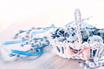 Картинка праздничные пасха праздник лента корзинка