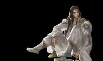 Картинка фэнтези люди деньги маг парень арт игра