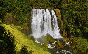 Картинка природа водопады водопад лес река
