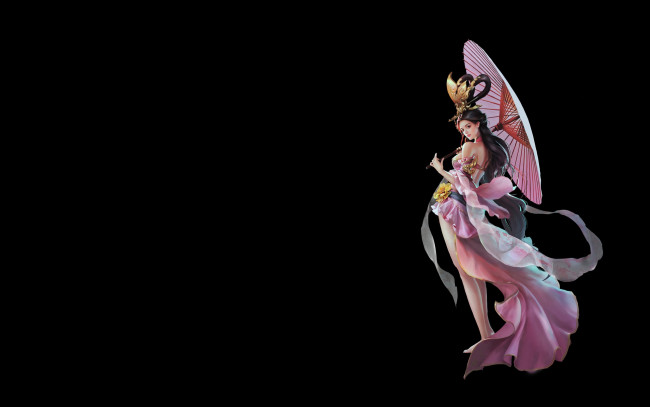 Обои картинки фото фэнтези, девушки, девушка, арт, зонтик, игра