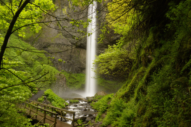 Обои картинки фото природа, водопады, лес, водопад, река