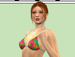 Картинка 3д+графика люди+ people фон взгляд девушка