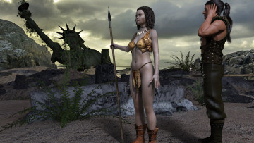 Картинка 3д+графика фантазия+ fantasy взгляд фон девушка