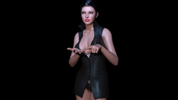 Картинка 3д+графика люди+ people девушка фон взгляд