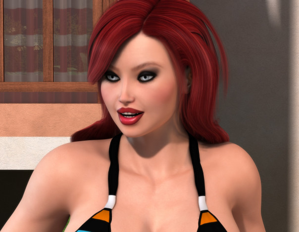 Обои картинки фото 3д графика, портрет , portraits, взгляд, девушка, фон