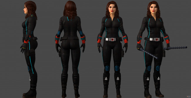 Обои картинки фото 3д графика, фантазия , fantasy, взгляд, девушки, фон