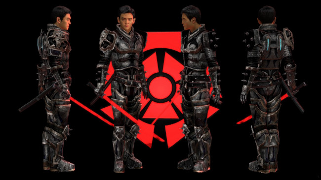 Обои картинки фото 3д графика, фантазия , fantasy, взгляд, мужчина, фон