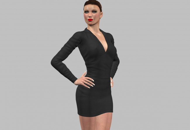 Обои картинки фото 3д графика, люди , people, фон, взгляд, девушка