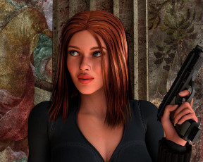 Картинка 3д+графика фантазия+ fantasy фон взгляд девушка