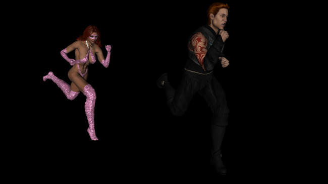 Обои картинки фото 3д графика, люди , people, фон, взгляд, девушка