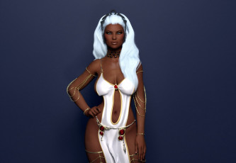 Картинка 3д+графика люди+ people девушка наряд украшения