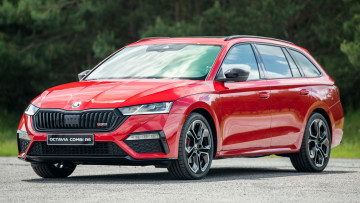 Картинка skoda+octavia+combi+rs+2020 автомобили skoda octavia combi rs 2020 крутой семейный автомобиль с большим сердцем