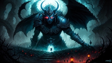 Картинка фэнтези демоны нейросети графика нейроарт ai art нейронные сети рисунки нейро искусство