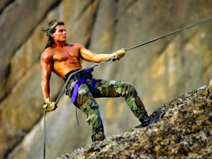 Картинка мужчины -unsort альпинист скалы трос