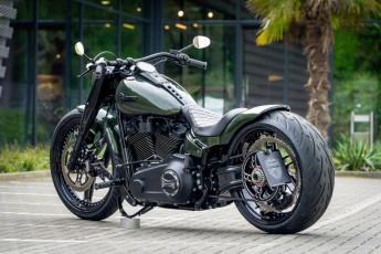 Картинка мотоциклы harley-davidson softail fat boy 114 raptor force customized custombikes