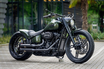 обоя мотоциклы, harley-davidson, softail, fat, boy, 114, raptor, force, customized, custombikes