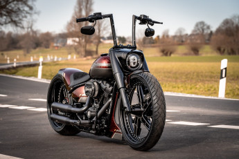 Картинка мотоциклы harley-davidson softial red force customized custombikes