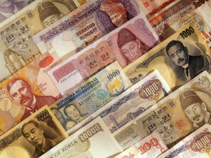 Картинка разное золото купюры монеты