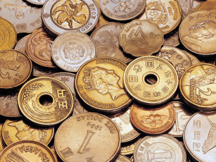 Картинка разное золото купюры монеты