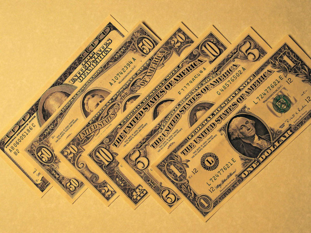 Обои картинки фото разное, золото, купюры, монеты