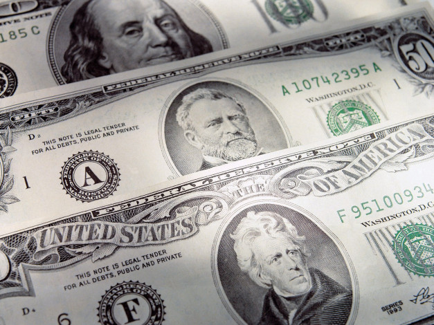 Обои картинки фото разное, золото, купюры, монеты