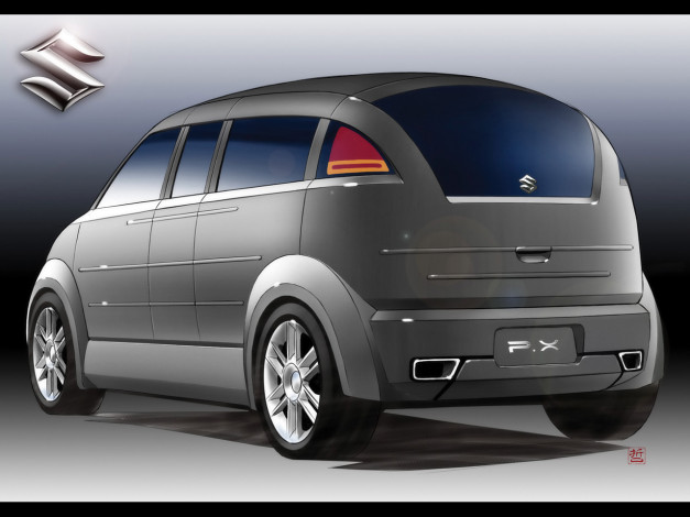 Обои картинки фото 2006, suzuki, px, concept, автомобили, векторная, графика