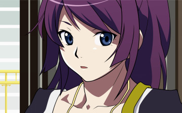 Картинка аниме bakemonogatari senjougahara+hitagi девушка лицо глаза взгляд