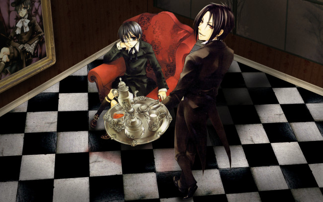 Обои картинки фото kuroshitsuji, аниме