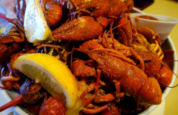 Картинка еда рыба морепродукты суши роллы раки лимон