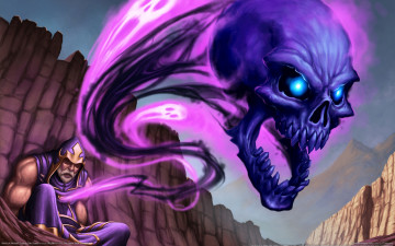 обоя world, of, warcraft, trading, card, game, видео, игры, череп