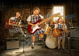 Картинка юмор приколы оторвы рок гитары девочки