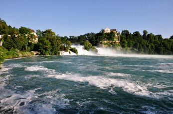 Картинка rhine falls switzerland природа водопады