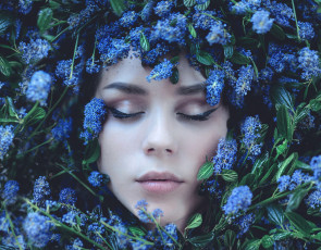 Картинка -Unsort+Креатив девушки unsort креатив лицо цветы