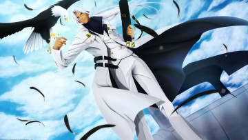 Картинка аниме chrno crusade перья парень орёл