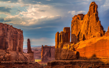 Картинка park avenue trail arches national utah природа горы национальный парк арки скалы юта