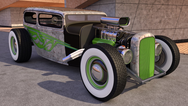 Обои картинки фото автомобили, 3д, 1929, ford