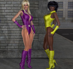 Картинка 3д+графика люди+ people девушки взгляд