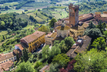 Картинка тоскана+ италия города -+панорамы замок поля