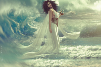 Картинка 3д+графика люди+ people море