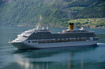 Картинка costa+fortuna корабли лайнеры лайнер круиз