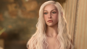 Картинка 3д+графика портрет+ portraits взгляд девушка блондинка