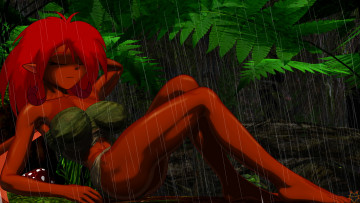 Картинка рисованные -+другое эльфийка взгляд демон девушка крылья