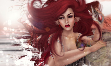 Картинка 3д+графика существа+ creatures русалка