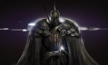 Картинка фэнтези люди доспехи шлем плащ рыцарь