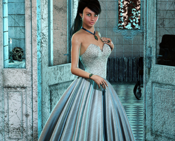 Обои картинки фото 3д графика, люди , people, девушка, взгляд