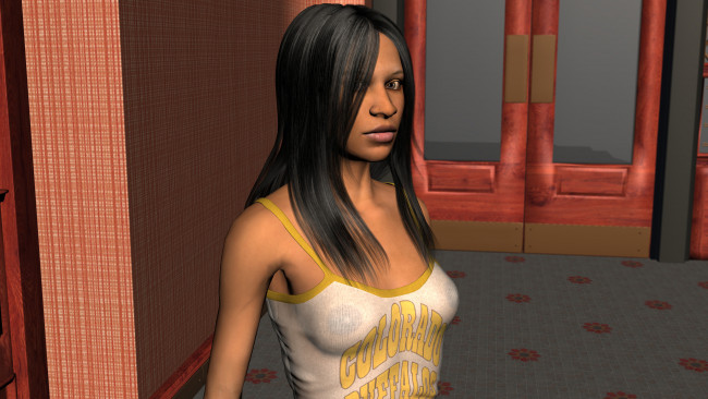 Обои картинки фото 3д графика, люди , people, взгляд, девушка