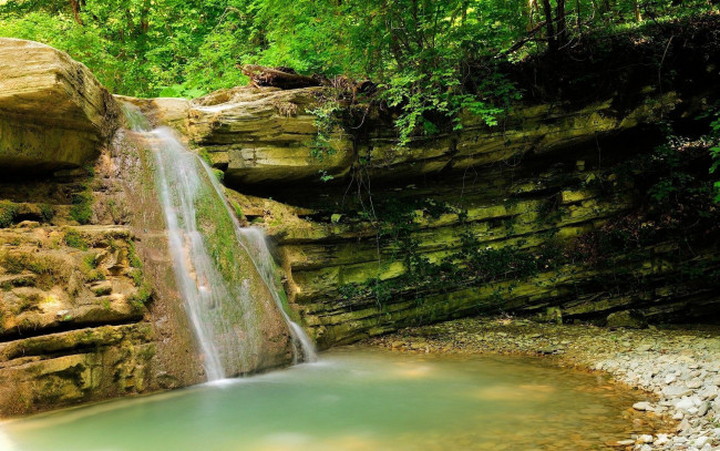 Обои картинки фото природа, водопады, поток